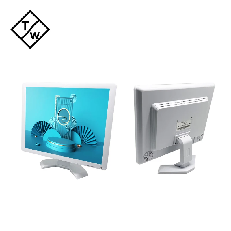 Cheap Price 17 inch Black White Wall Mount Desktop LCD Monitor for CCTV Computer Game