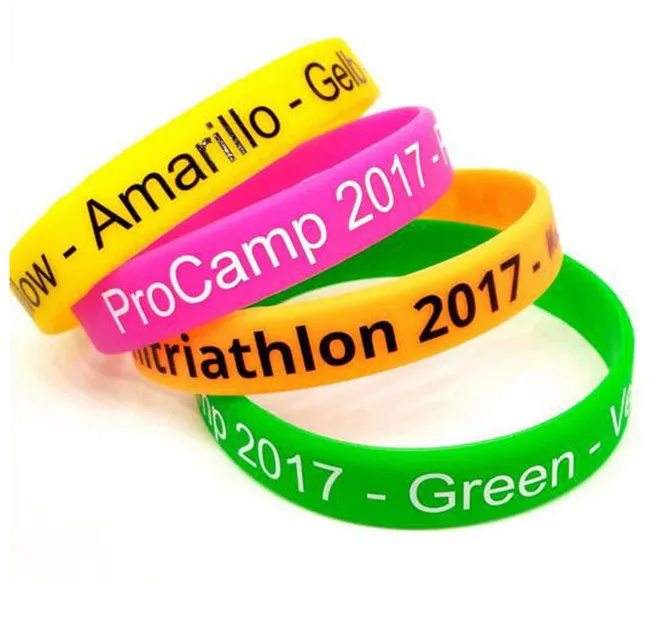 2020 promotional advertising logo customized silicone bracelet