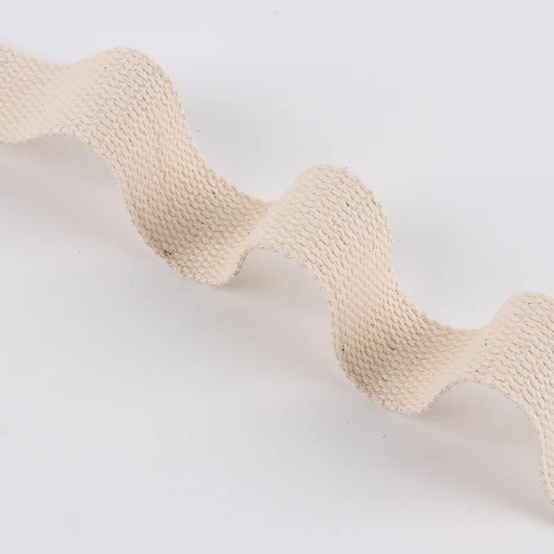Eco-friendly Customized 100% Cotton Tape Woven Belt Webbing Tape for Bag and Garment