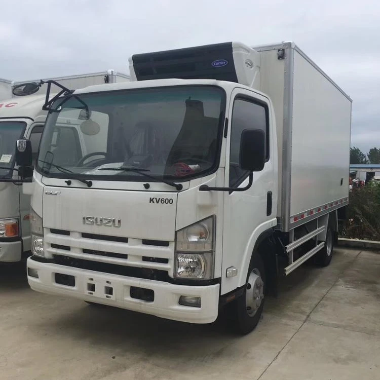 China isuzu NQR 700p refrigerated truck/refrigerator truck with double cab refrigerated van for export