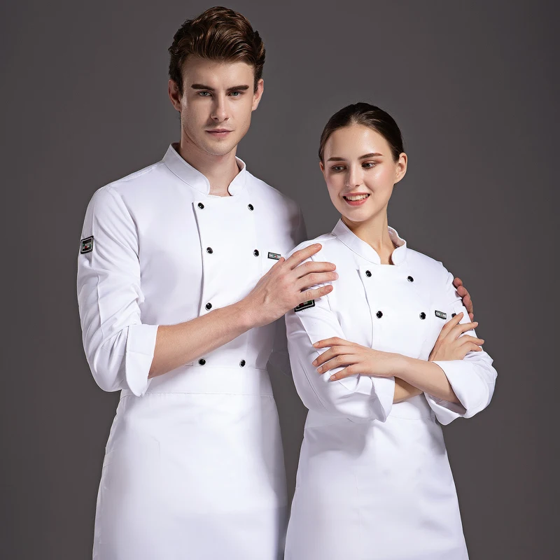 Chef Uniform Uniform OEM Service Factory Supply Twill Fabric Buttons Chef Coat Uniform