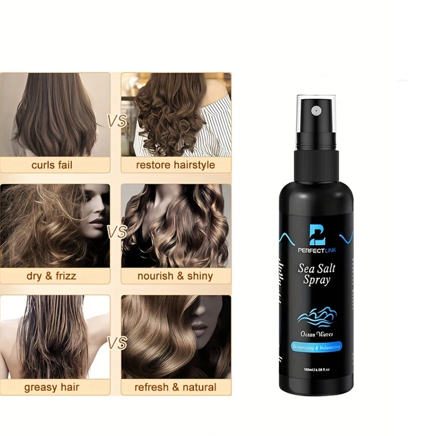 Private Label Customized Formulation Sea Salt Hair Spray with Medium Holding High Shining Sea Salt Spray for Men and Women