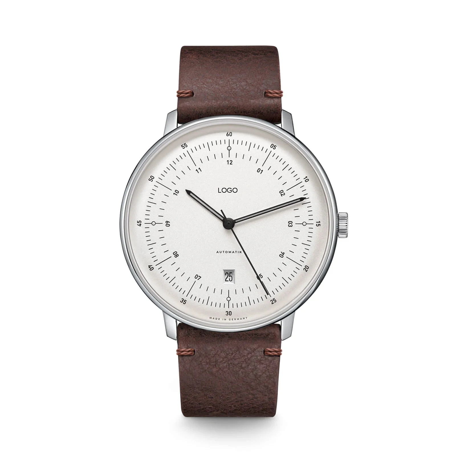 42MM Automatic Custom Logo Minimalist Watch ,Powered by Seiko NH35 Movement ,Ultra-thin Watch With Double Domed Sapphire Glass