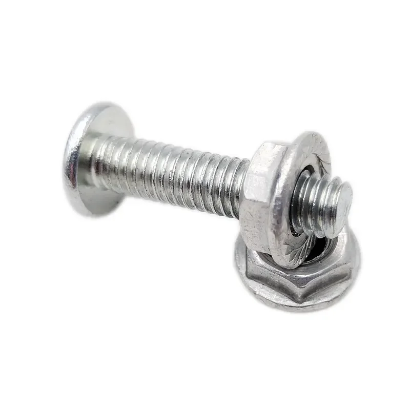 Factory wholesale quality titanium bolts DIN6921 hexagon socket truss head screws with hexagonal flange nuts