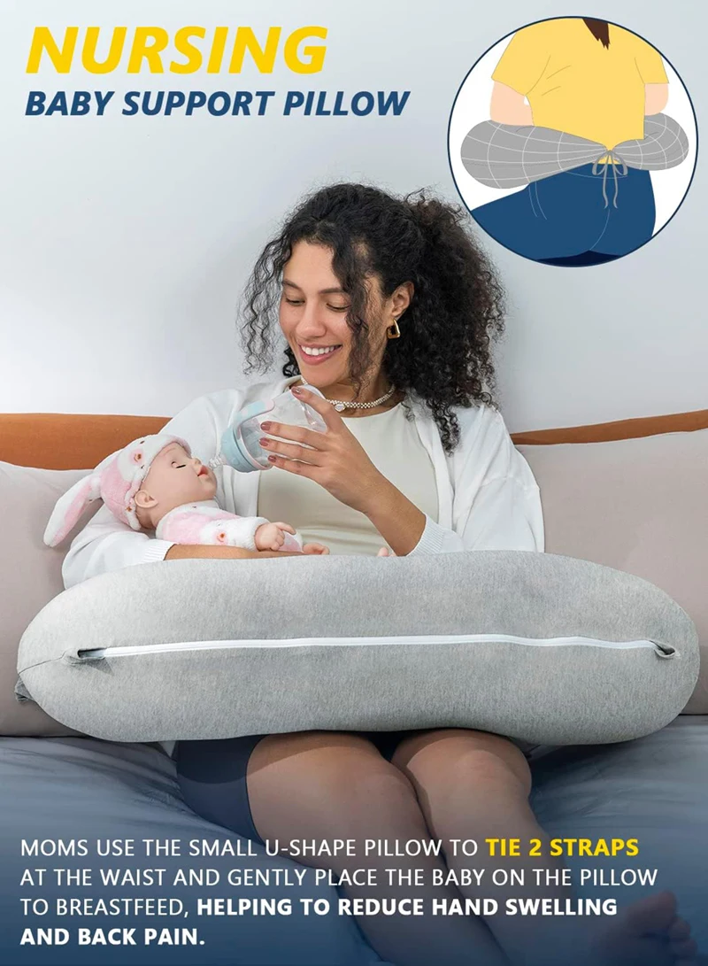 2024 New Reading Pillow Pregnant Woman Bed Rest With Headrest Reading Pillow For Gaming