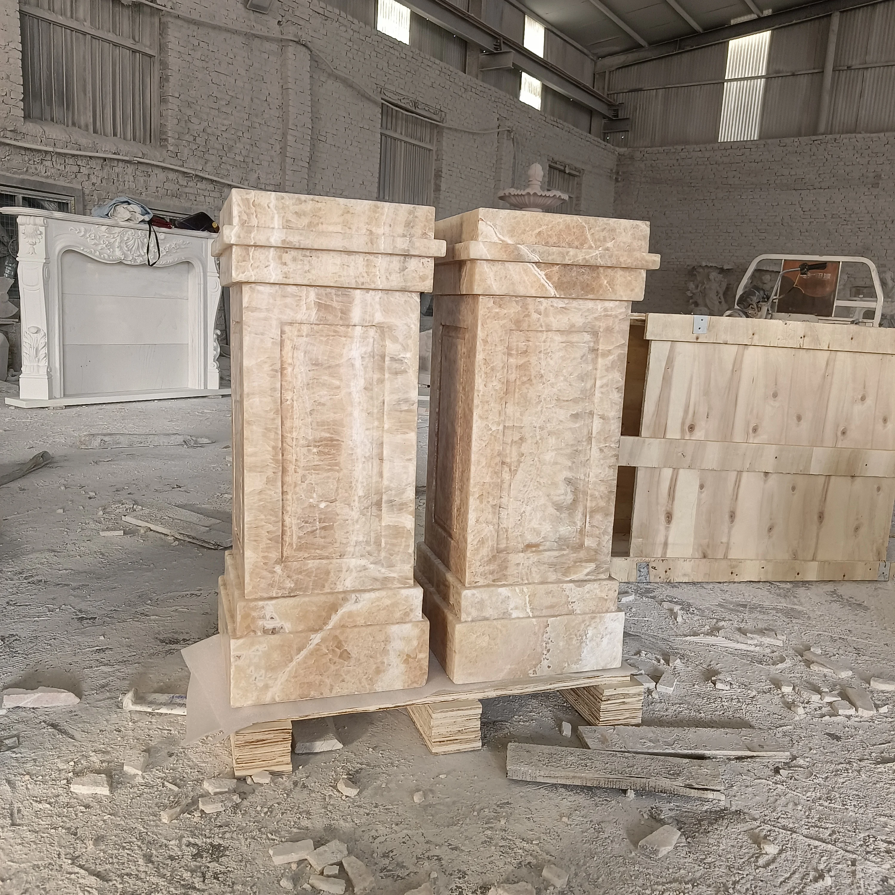 natural marble stone plinths stand