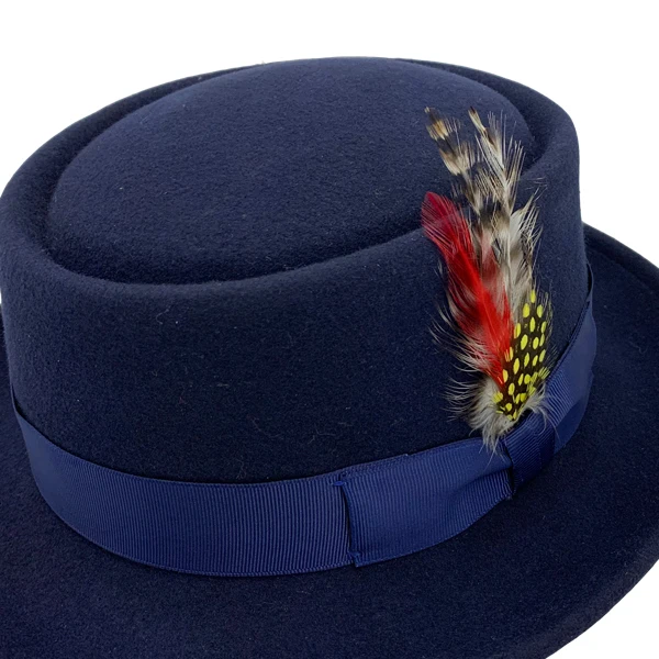 
Fashion Men Hat 100% Wool Felt Fedora Porkpie Hat 