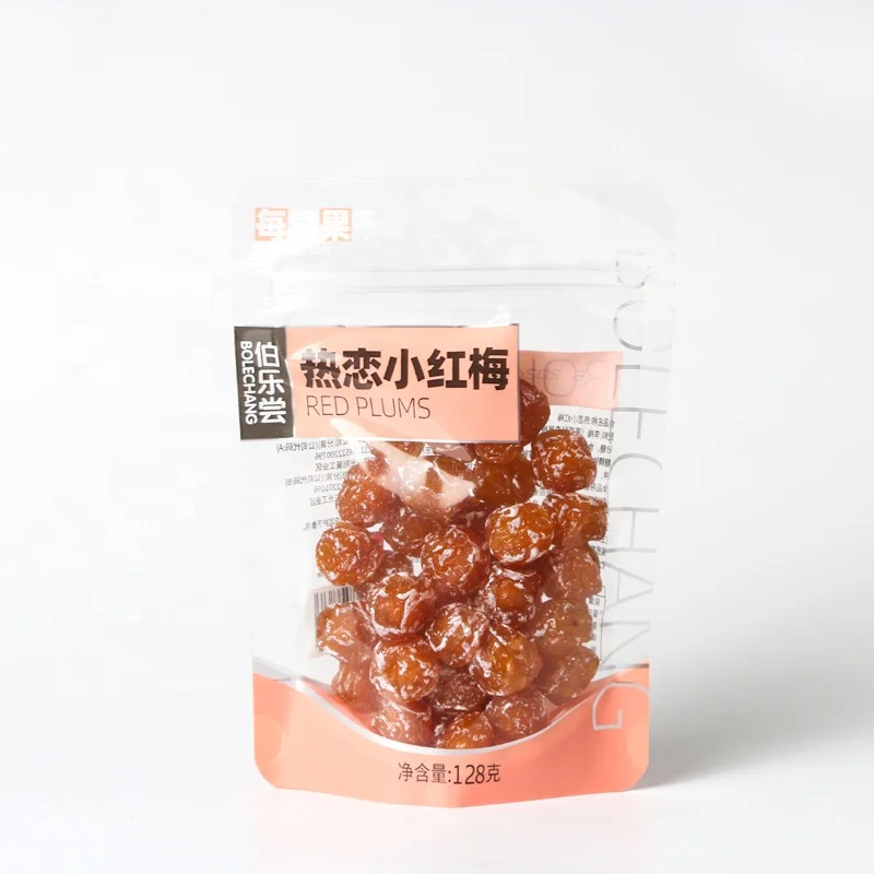 Wholesale 128g High Quality Healthy and Natural Plum Fruit Dry Fruits Prunes Good Taste Sun Dried Soft blueberry plums snack