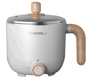 
Multi-function Automatic Ramen Mini Electric Hot Pot Stainless Steel Rapid Electric Noodle Cooker with Free Rack 