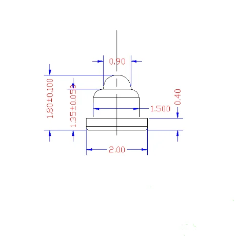 Height limit of 1.6 mm brass pogo pins
