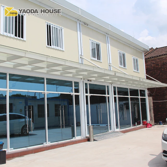Staff dormitories with stairs reliable structure prefab container house two levels prefab modular steel container office