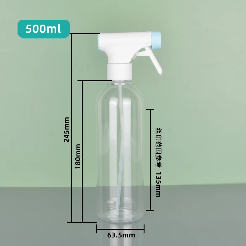 Clear Cleaning Solutions Containers 500ml 750ml 16oz 25oz Bullet Shape Cosmo Plastic Spray Bottle With 28-410 Neck Trigger Spray