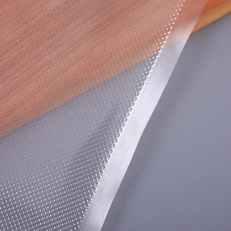 2024 Hot Sale One Side Embossed Transparent Nylon Vacuum Roll Flim For Frozen Foods Heat Seal Vacuum Sealer Bag Vacuum Pouch