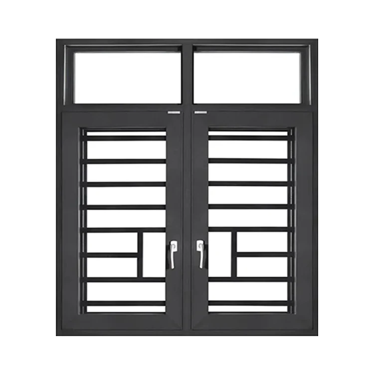 Custom exterior thermal break aluminum alloy casement window design home office french style windproof aluminium glass windows