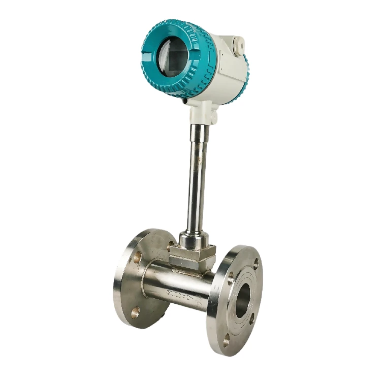 1.5% accuracy 4-20mA flange type compressed digital vortex hot gas steam flowmeter ammonia butane hydrogen air flow meter