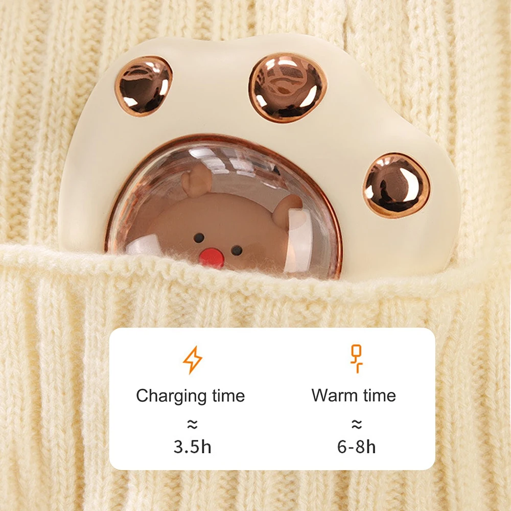 Mini Cat Claw Personal Portable Household USB Rechargeable Electric Warmer Heater For Hand Winter Home Office Travel With Handle