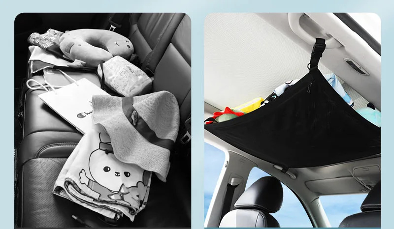  car backseat organ Pocket Plastic storage back seat organizer bag net pocket handbag
