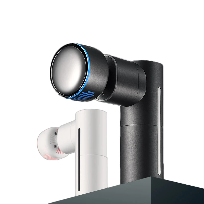 Heated Massage Gun Mini White Handheld Deep Tissue Percussion Massager Gun with Heat and Cool Head for Pain Relief