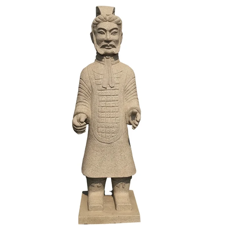 Life Size Chinese Warrior Terracotta Warriors Stone Statue