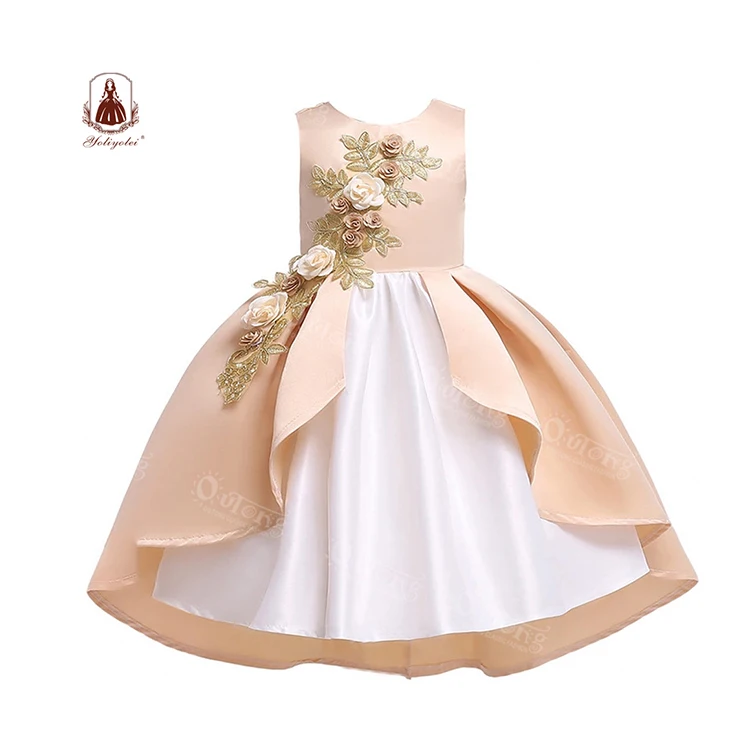 Yoliyolei 2021 Spring Elegant Evening Prom Ball Gown Dress Flower Girls Celebrity Party Dresses