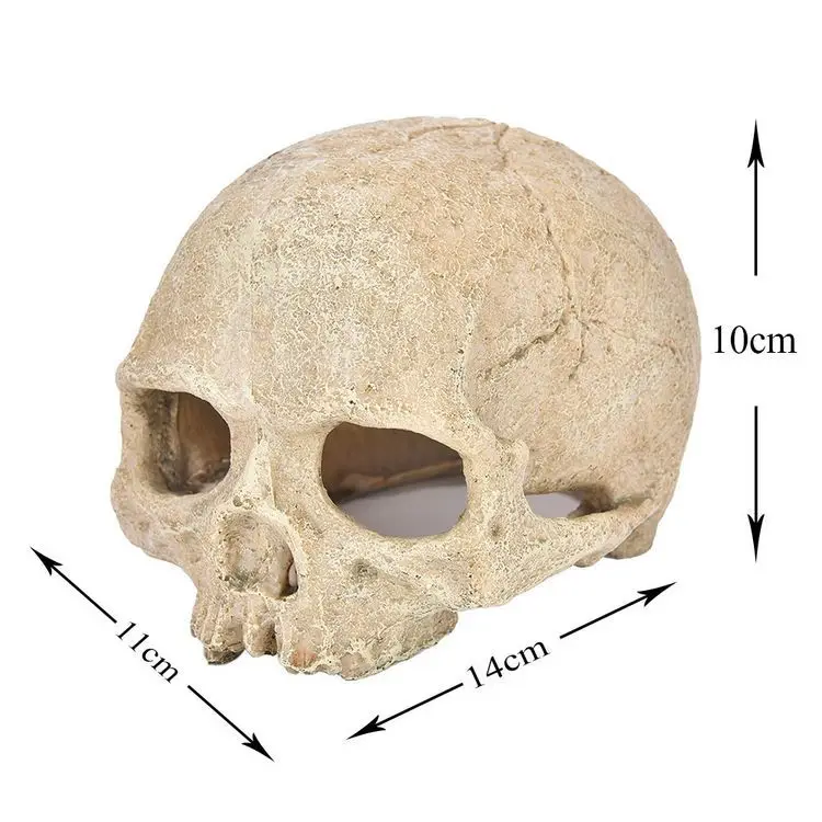 Dropshipping NewFish Tank Decoration Pirate Captain Head Skeleton Aquarium Decoration Cave Landscape Pet Reptile House