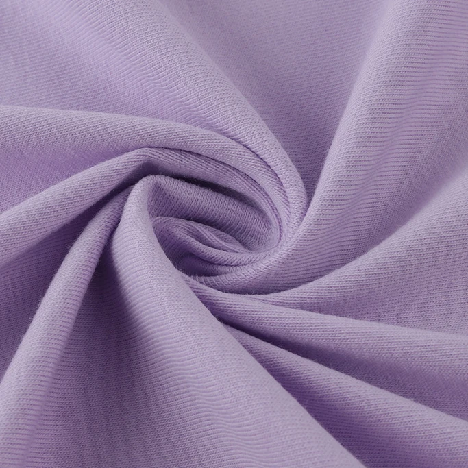 Wholesale 95% Peru Cotton 5% Spandex Pull Frame Jersey 40S Combed Cotton Fabric For T-shirt