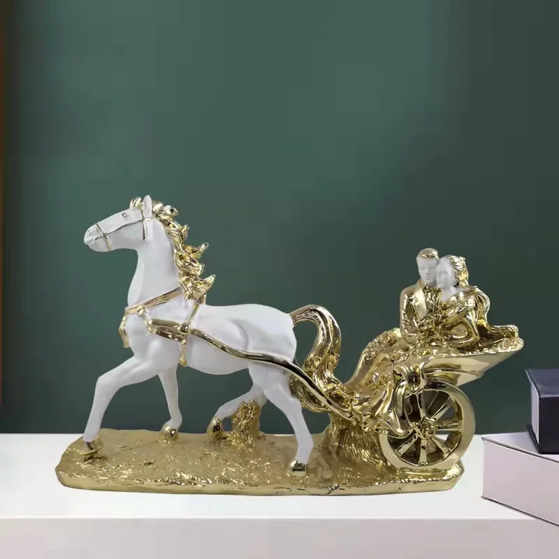 2024 animal statues hotel Home decoration ornaments lovers living room furniture  car horse statue