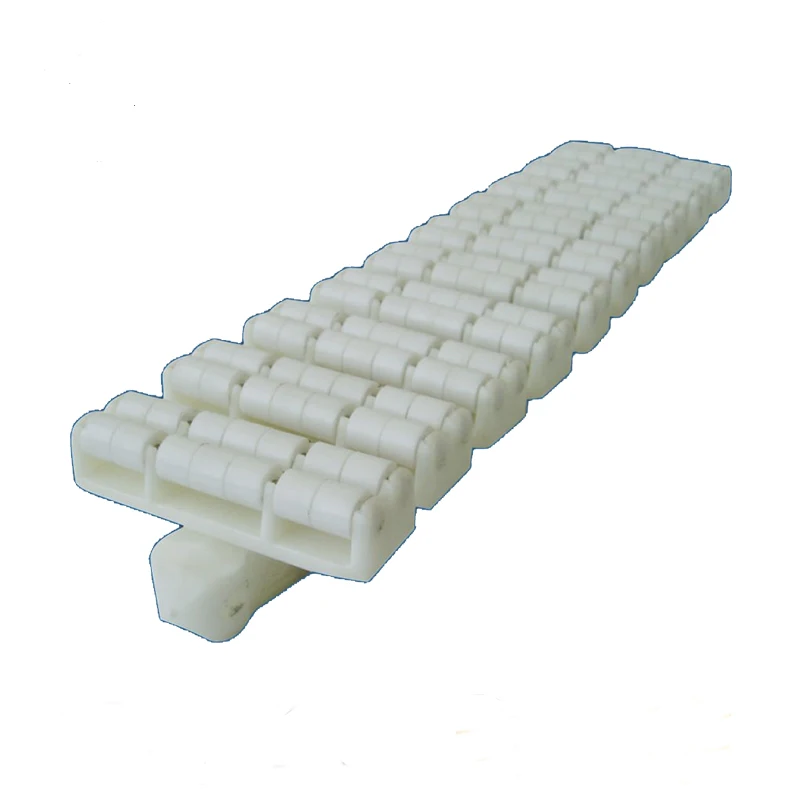 Plastic conveyor chain with rollers on surface flexible chain curve chain