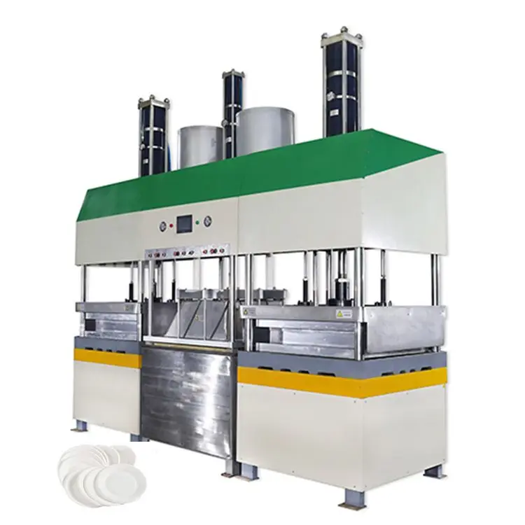 Semi automatic plant fiber pulp disposable tableware machine