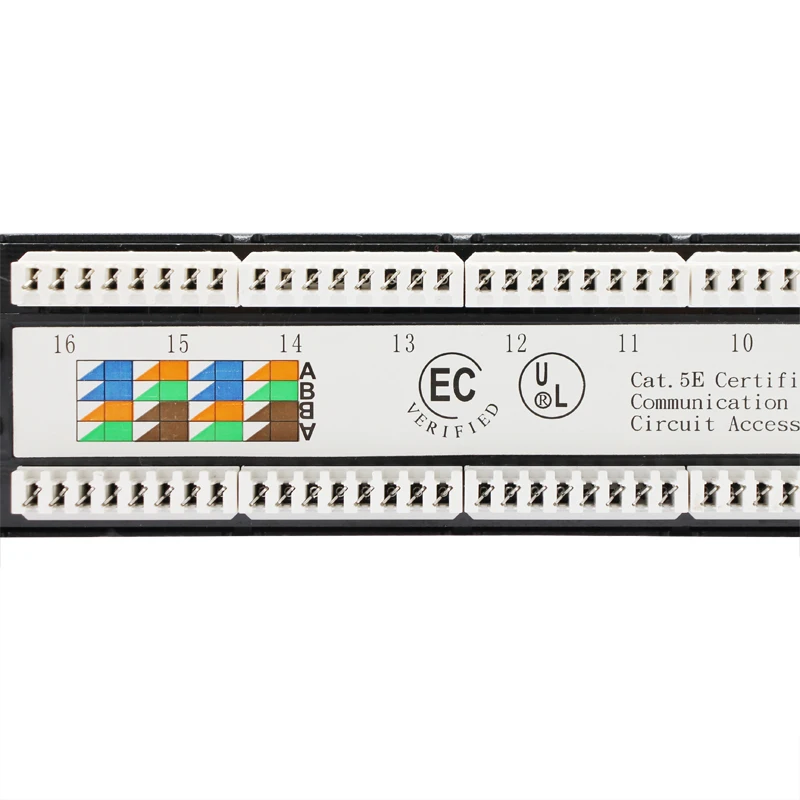 VCOM 19' Patch Panel 24 Port 1U 19inch UTP Network Patch Panel Cat5e Patch Panel with Cable Management