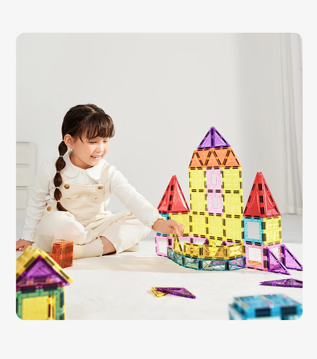 100pcs magnetic ceramic tile building blocks for kids building construction kits educational block toys