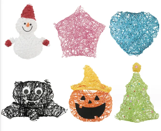 Woolen lanterns  Winding Lanterns DIY LED 3D String Art  for Christmas Snow & Tree Indoor Plants Led Grow Light Hydroponic Diy