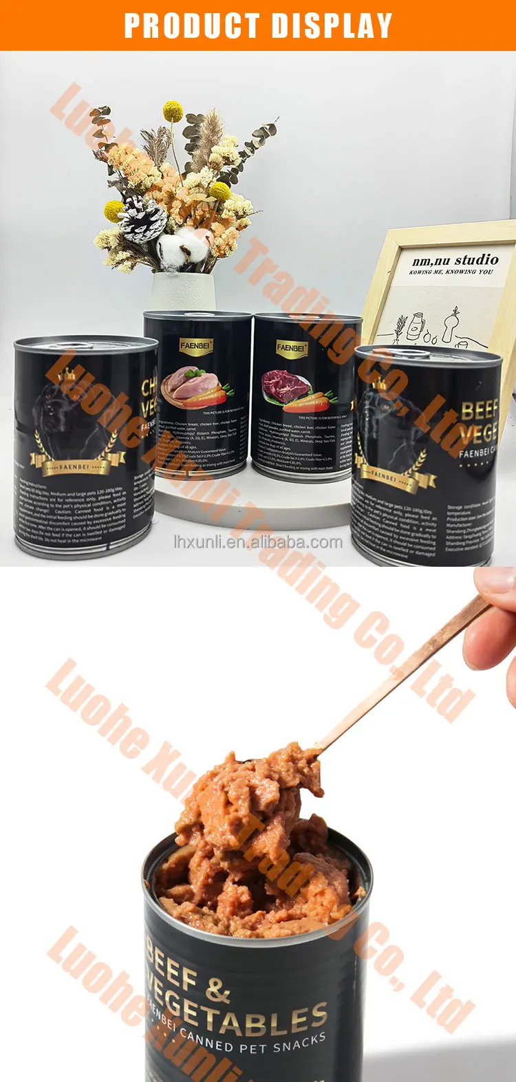 Factory Price Custom Flavor Canned Pet Food Wet Dog Food Jerhigh Dog Can Food Pet Supplies Treat Snack