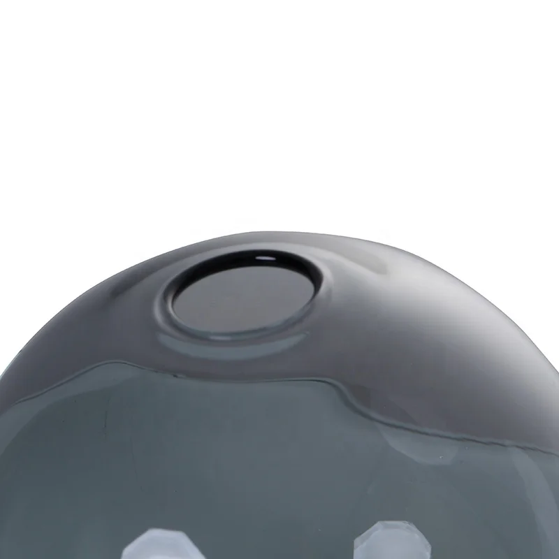 New 100mm ball glass lampshade Smoke grey/transparent color high  silicon glass lampshade