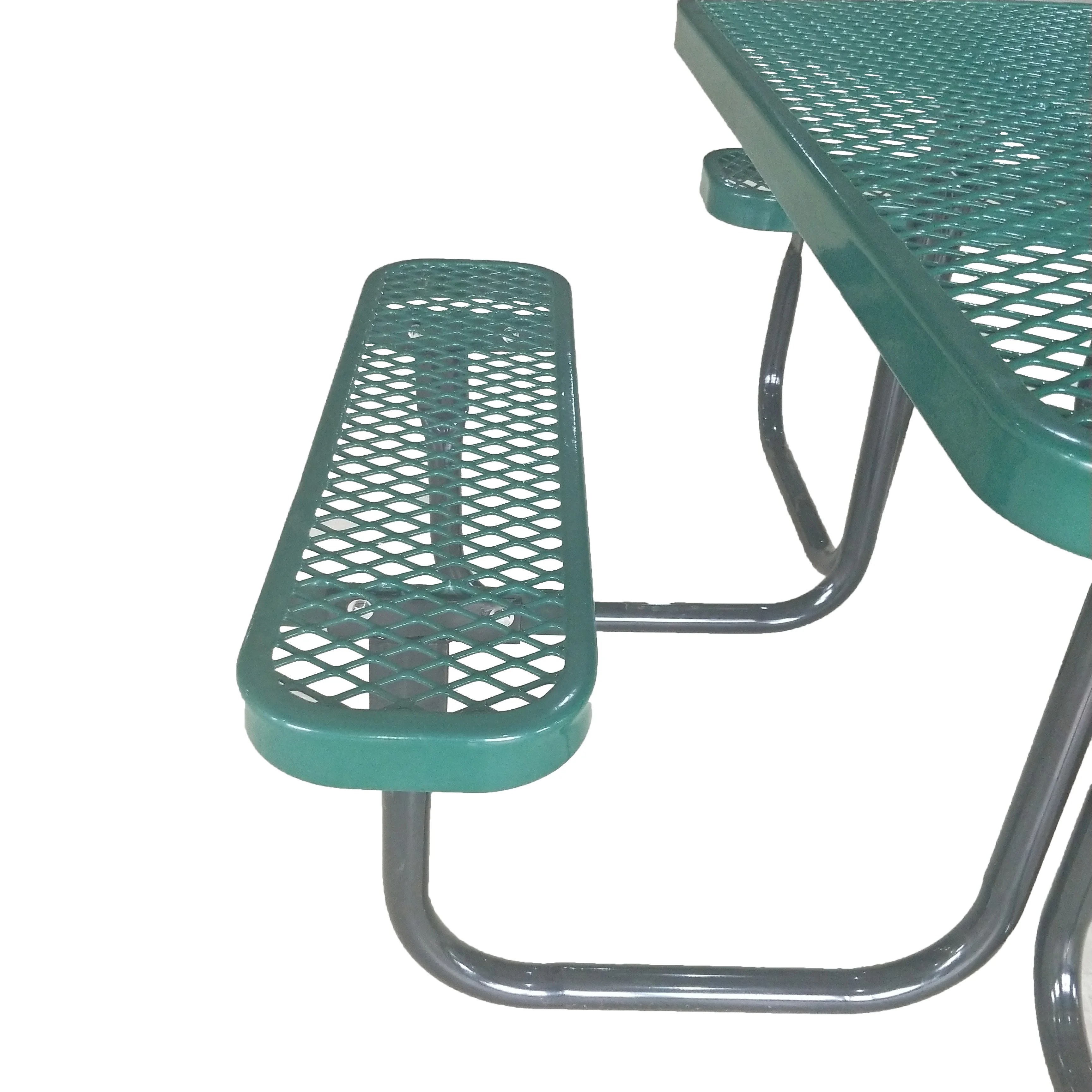 
Customized color package Outdoor Green Square Garden Furniture Picnic Table and Benches 