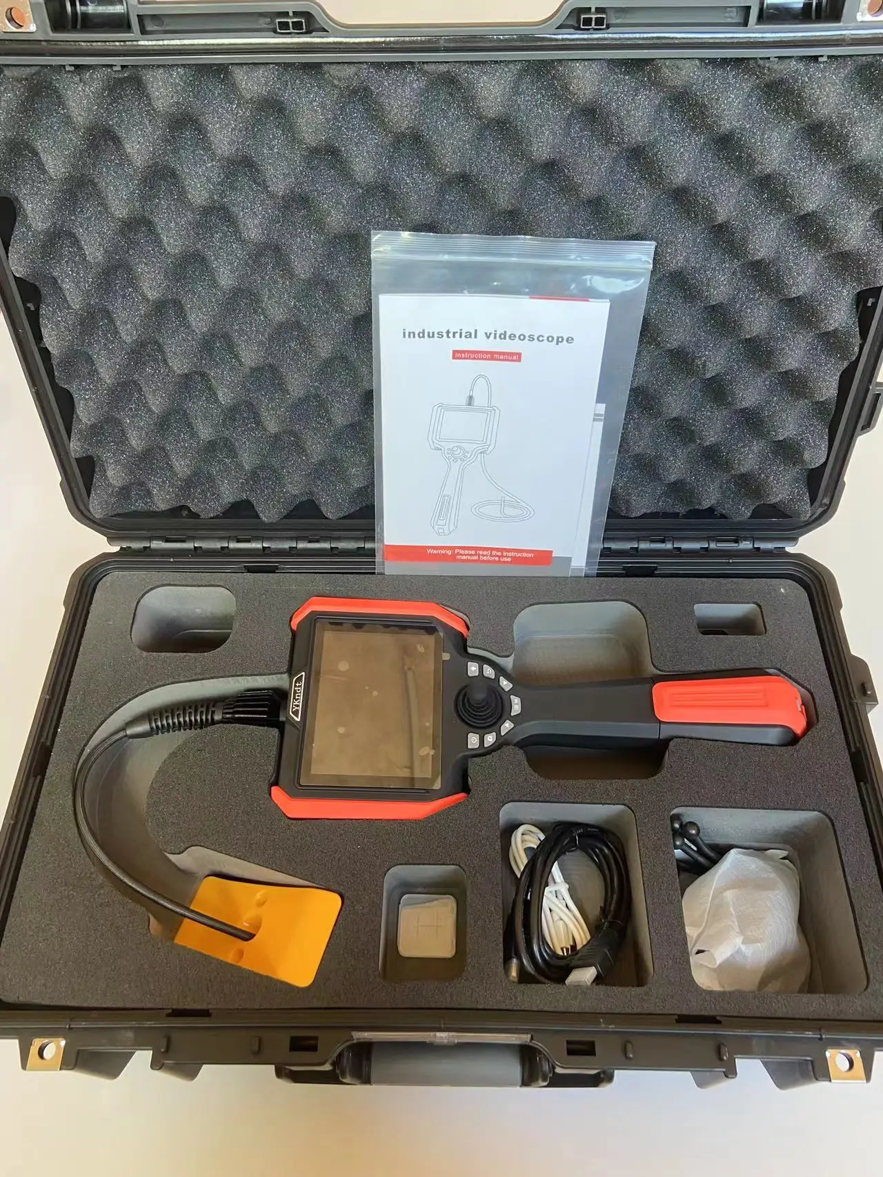 6m Long Cable Portable Industrial Video Snake Borescope endoscope SZW606J  with 6mm Diameter Lens, 5 Inch Monitor, 5 Times Zoom