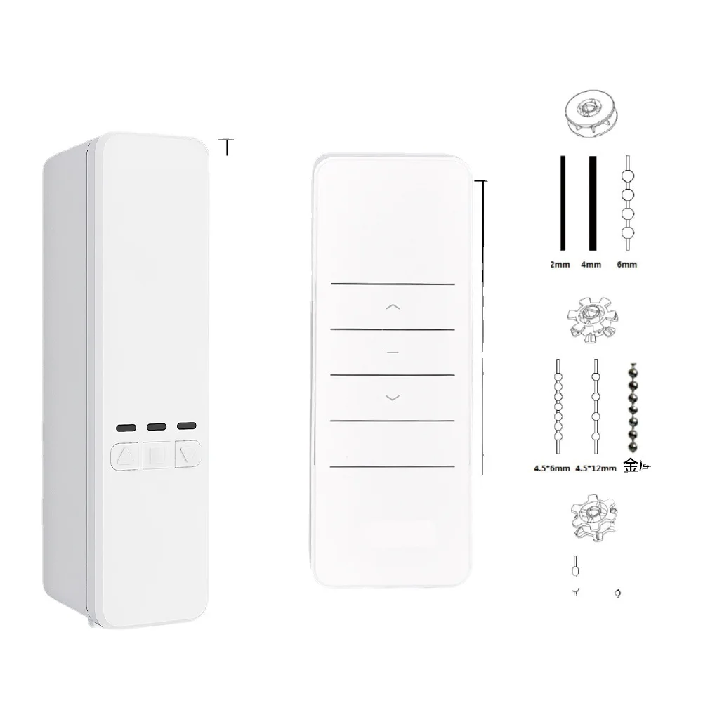 WiFi Motorized Chain Roller Blinds Shade Shutter Drive Electric Curtain Motor RF Remote Tuya Smart App Control Alexa/Google