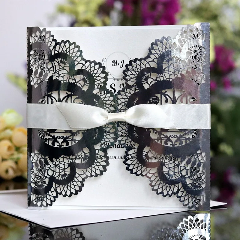 Wedding Invitation Card with Love Birds Card for Birthday Party Invitation