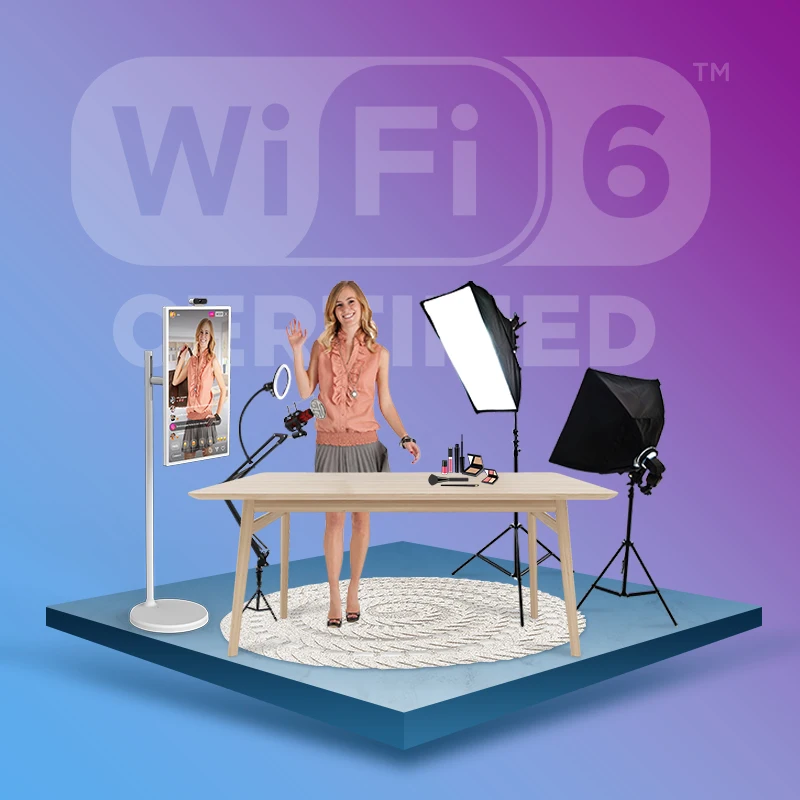 32 Inch Lcd Wireless Monitor 60Hz Ips Touchscreen Portrait Mode Touch Input Built-In Battery Moveable Stand Stand By Me Monitor