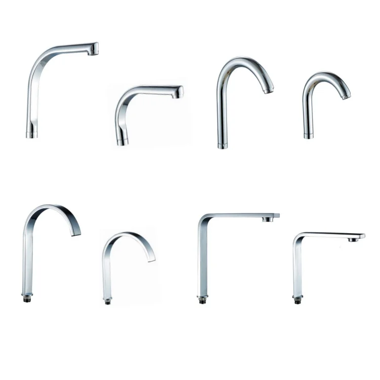 SPR-2007 OEM ss 304 chrome polishing elbow C pipe kitchen faucet outlet pipe