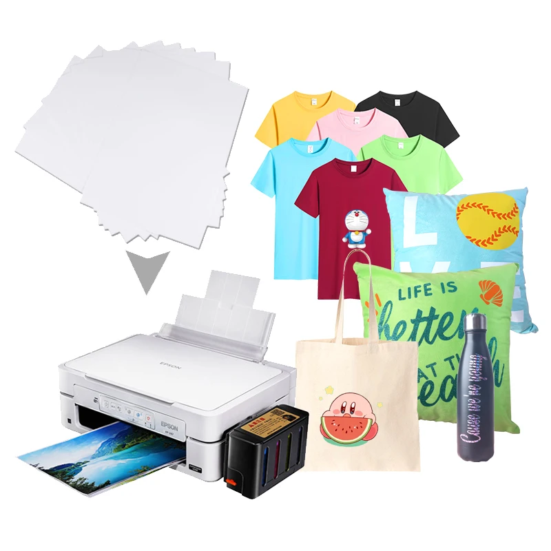 Fast Dry A3 A4 Size Sublimation Paper Heat Transfer Paper For Mug T-shirt Printing Printer 100 gsm