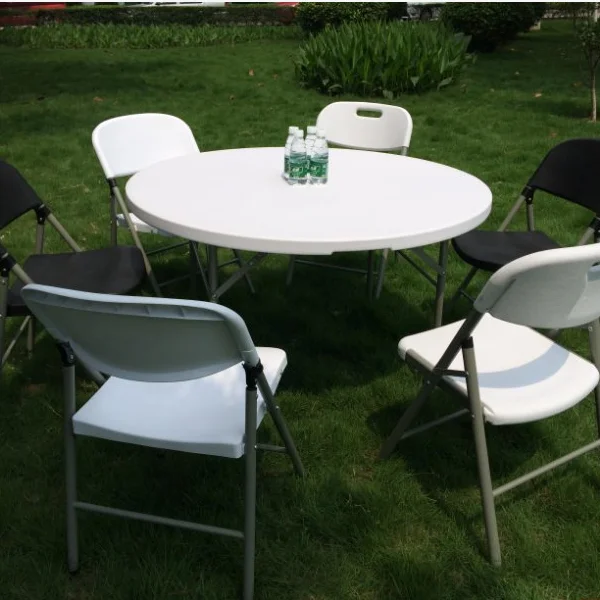 
commercial furniture outdoor and indoor iron plastic cheap folding table 