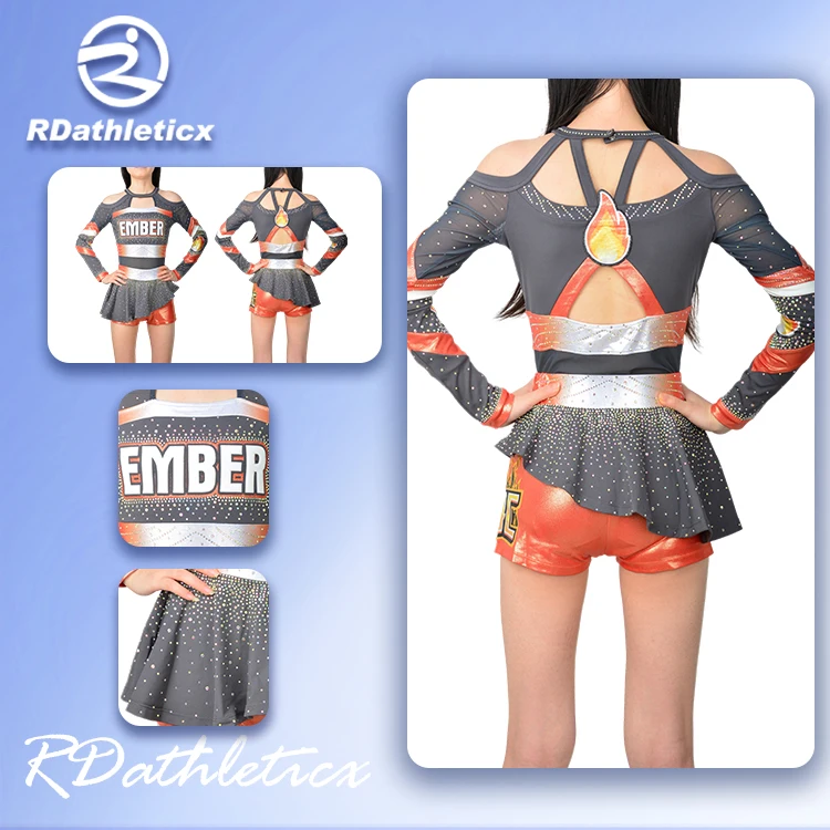 wholesale any color Performance Uniforms Cheerleading Wear For Girls Rhinestone Cheerleader Uniforms