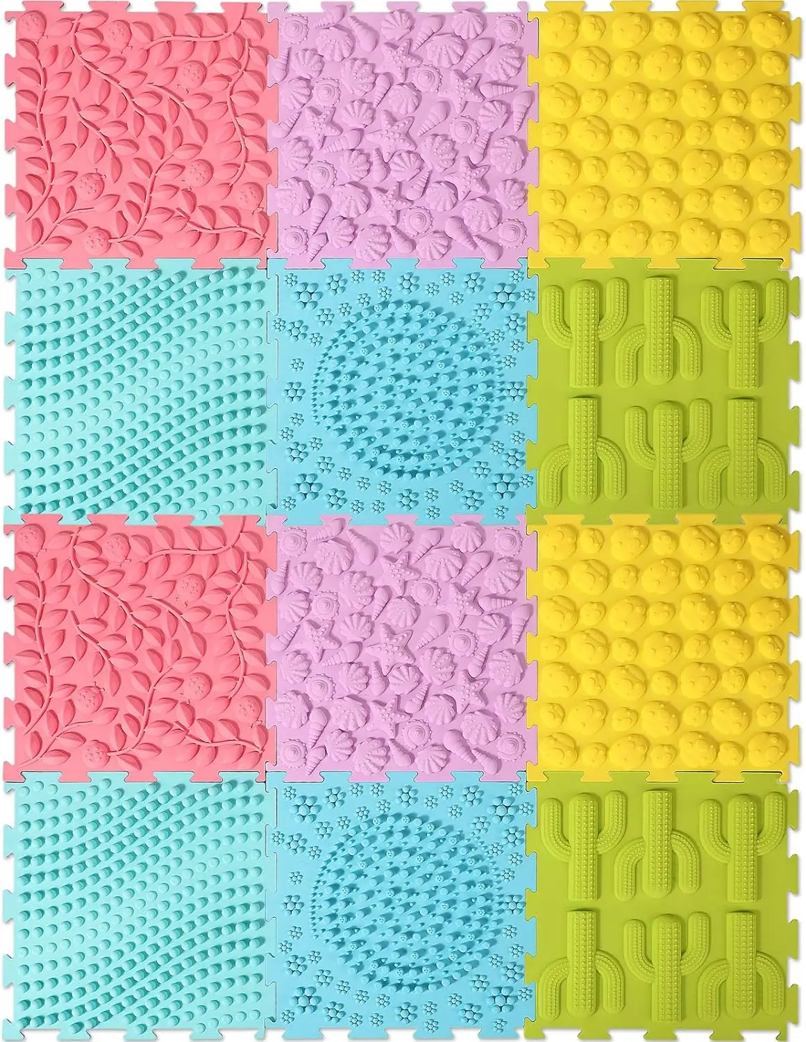 Customizable Anti-Slip Pad Learning Soft Baby Kids  Play Activity Gym Textured Floor Sensory Mats For Autistic Children
