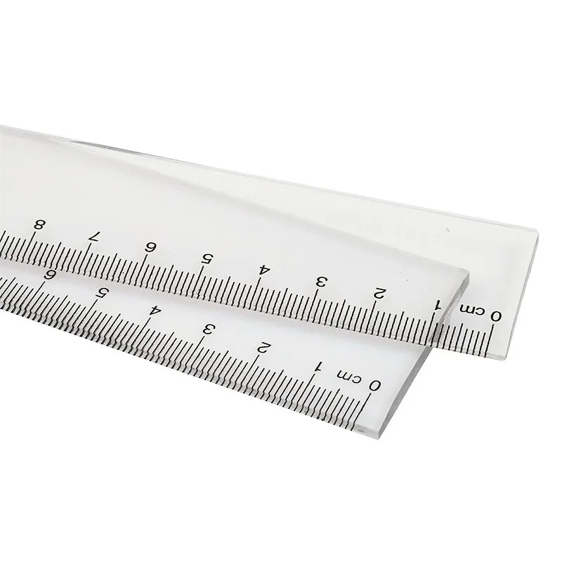30cm Straightedge Ruler Universal Transparent Plastic for Drawing and Measuring 5 Sets