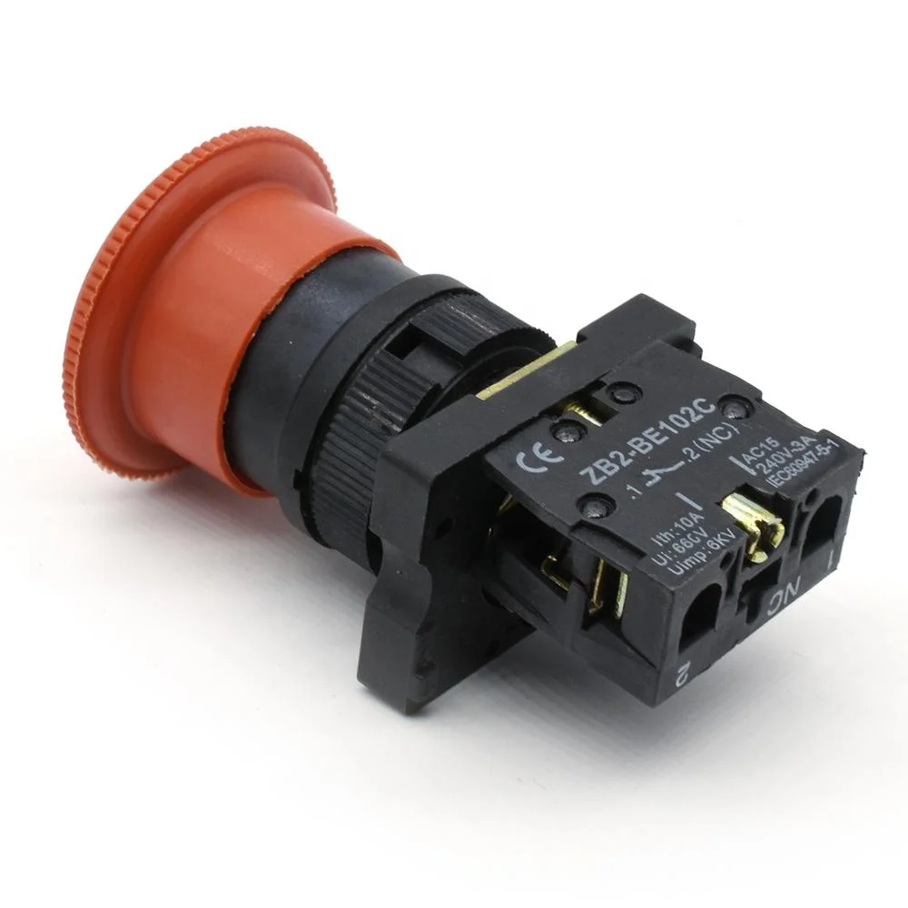 iehc YB2-ES542 XB2(LAY5) series 22mm emergency stop self-locking latching mushroom spring return push button switch
