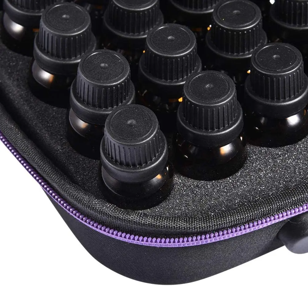 5ML 10ML 15ML 60 Bottles Holder Custom Top Handle Traveling Accessories Storage Organizer Hard Eva Essential Oil Carrying Case