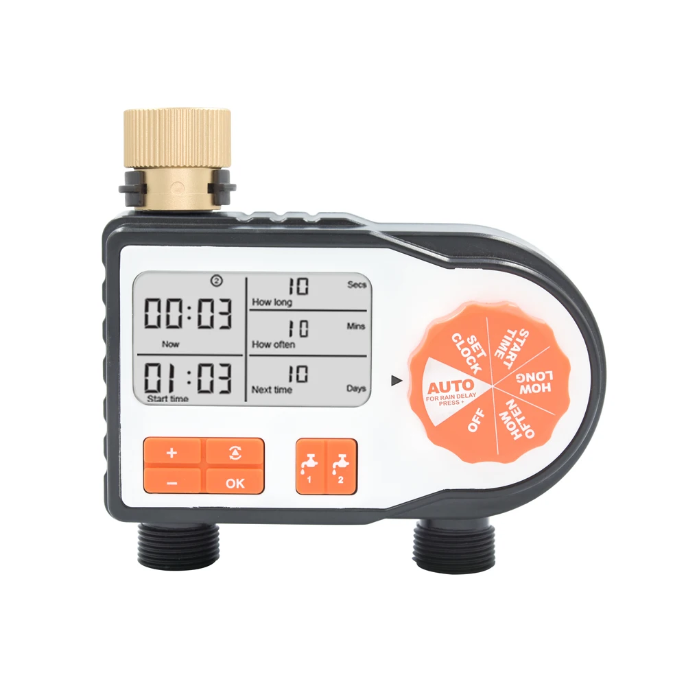 Newest electronic garden smart automatic 2 port 2 zone irrigation control timer