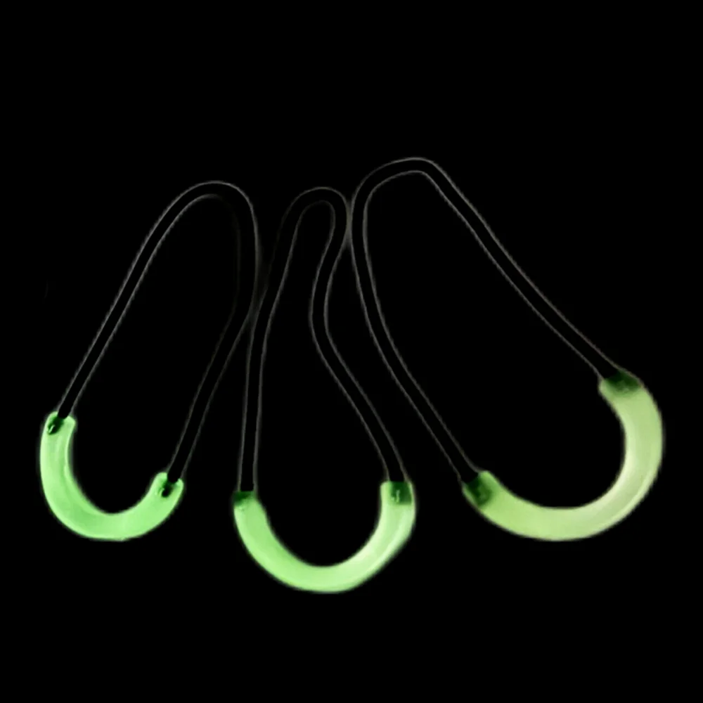 Fluorescent Eco-friendly Zipper Pull Head Fashionable U Shape  Luminous Zipper Puller