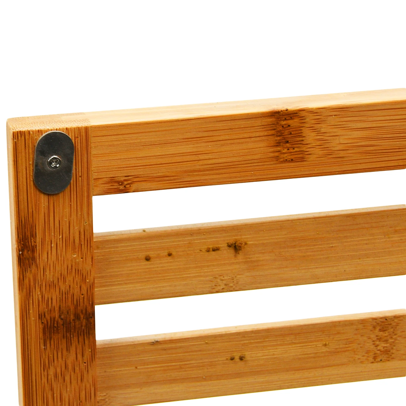 Multifunctional 4 Tiers Bamboo Bathroom Vanity Storage Cabinet with Laundry Hamper Sorter Basket Shelf